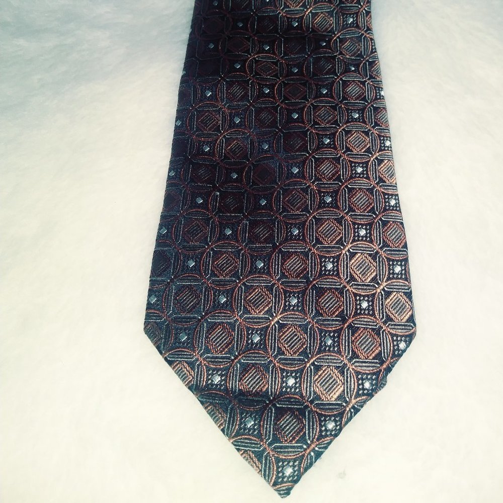 Pronto-Uomo  100% silk tie Gold and Black